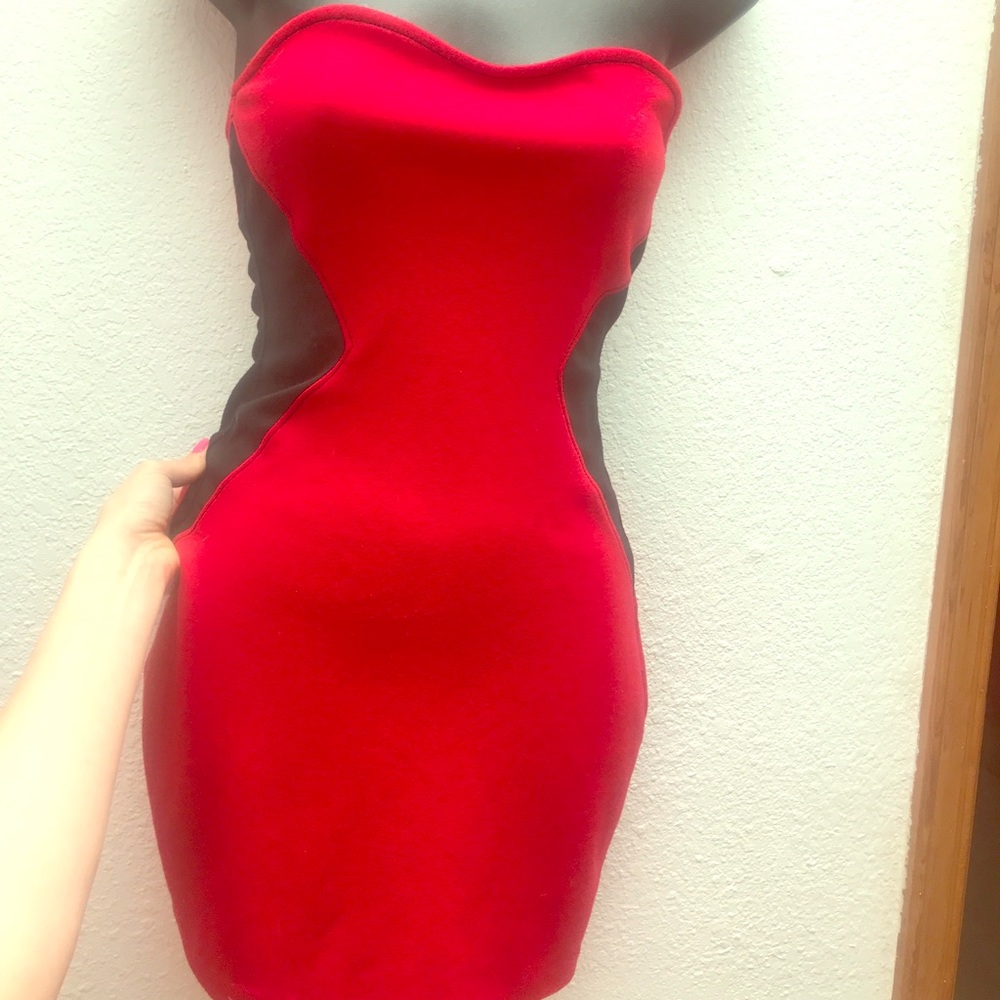 Sexy Red Strapless Dress
